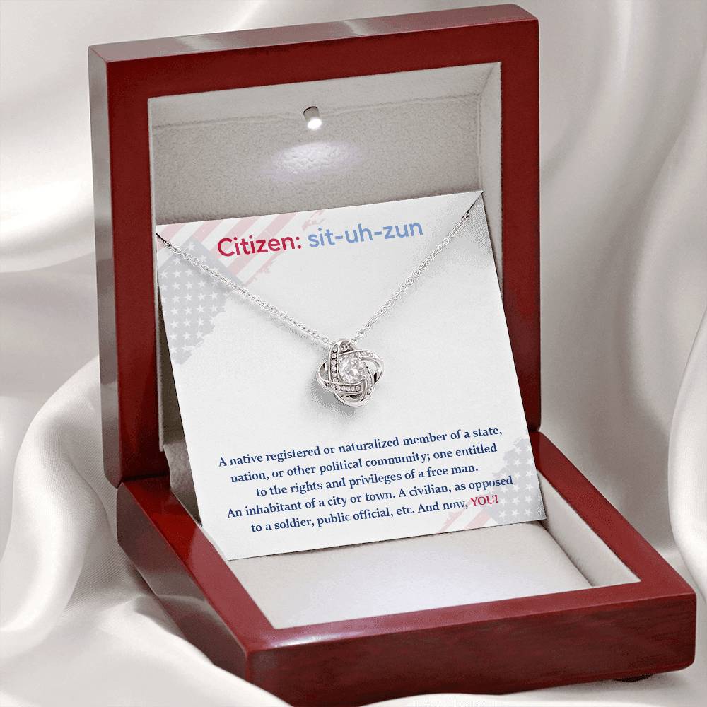 Citizen Necklace Citizen Necklace For New U.s. Citizen Gift For New American Citizen Necklace For Official U.s. Citizen Celebrate Your Freedom Necklace Necklace For U.s. Citizenship Journey Necklace With U.s. Citizen Message Gift For U.s. Citizenship