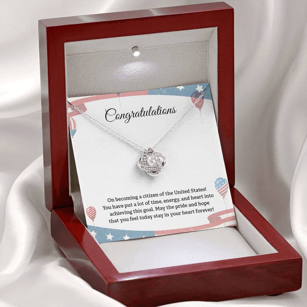 Congratulations Necklace For New U.s. Citizen Necklace For New U.s. Citizen Gift For New American Citizen Necklace With Citizenship Message U.s. Citizenship Celebration Gift Gift For New U.s. Patriot Jewelry For New U.s. Citizen Gift For Citizenship