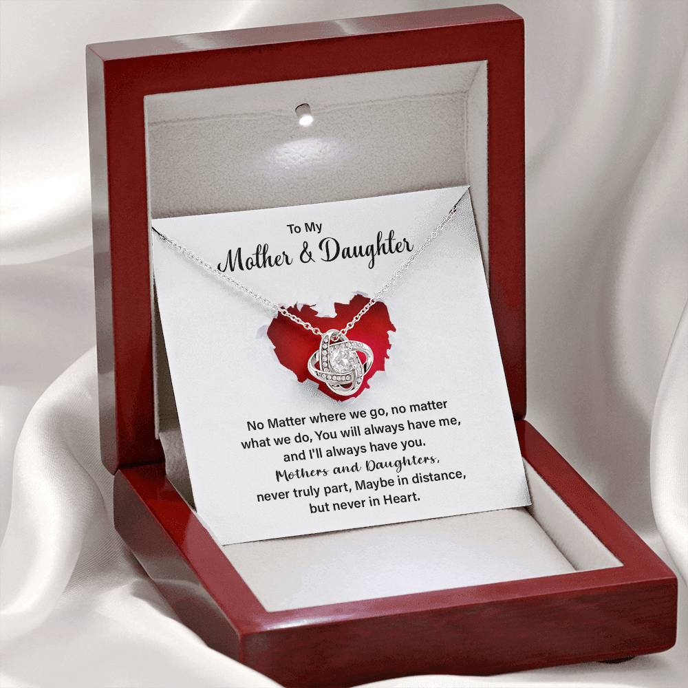 Mother and Daughter Necklace Gift – with Gift Box