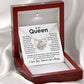 To My Queen Infinity Heart Necklace Gift for Her