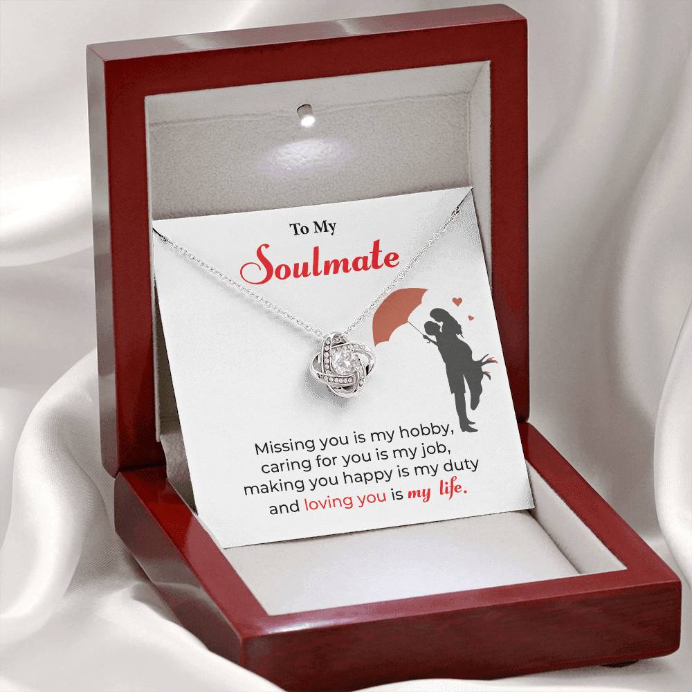 Soulmate Necklace Gift for Her – Message Card Box