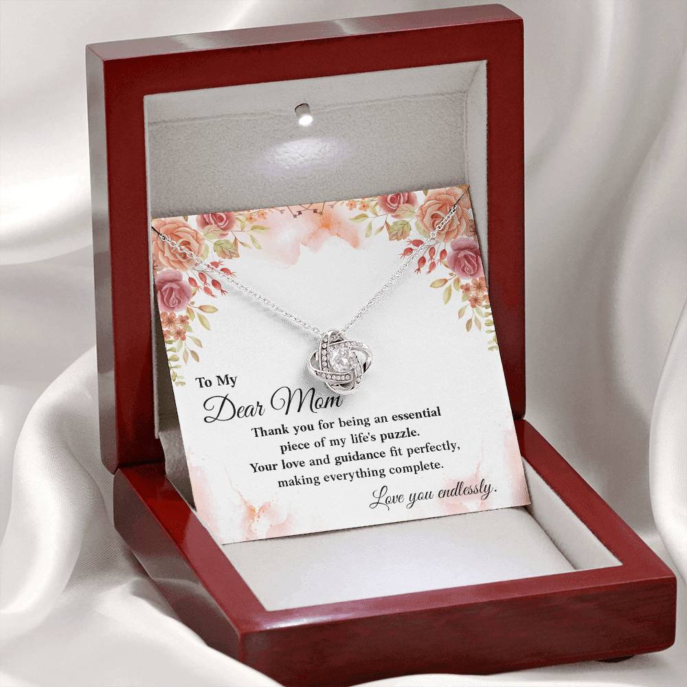 Dear Mom Necklace Gift From Daughter With Message Card