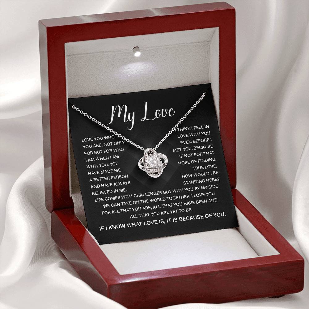 Romantic Necklace Gift for Her With Message & Luxury Box