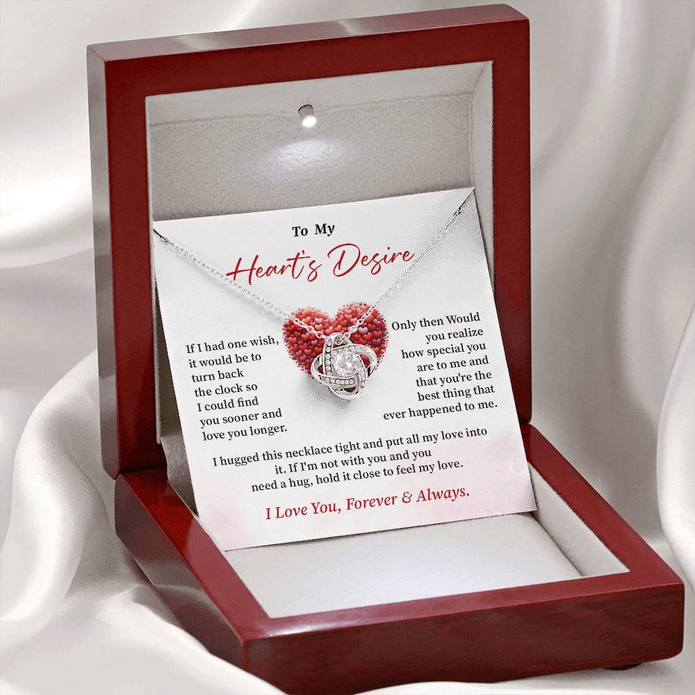 To My Heart's Desire Necklace Gift From Husband Gift with Card Box