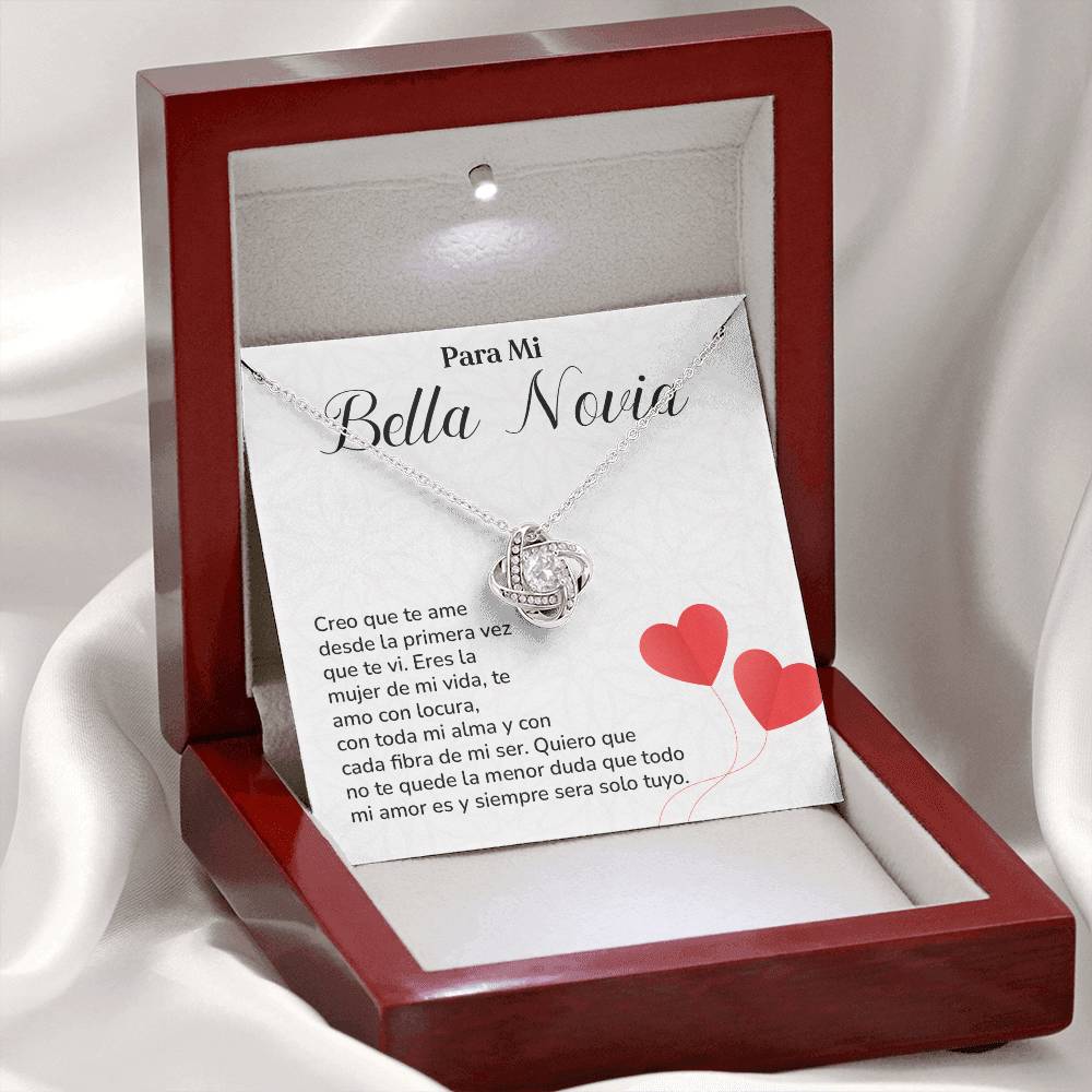 Collar Para Mi Bella Novia Amor Eterno Para Novia Mensaje Personalizado Para Ella Regalo Pasional Para Mi Novia Collar De Amor Para Ella Regalo De Aniversario Para Mi Novia Regalo De San Valentín Para Novia Regalo Para Mujer Especial Joyería Romántica