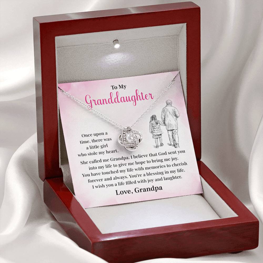 Granddaughter Necklace from Grandpa – Joy & Love Gift Box