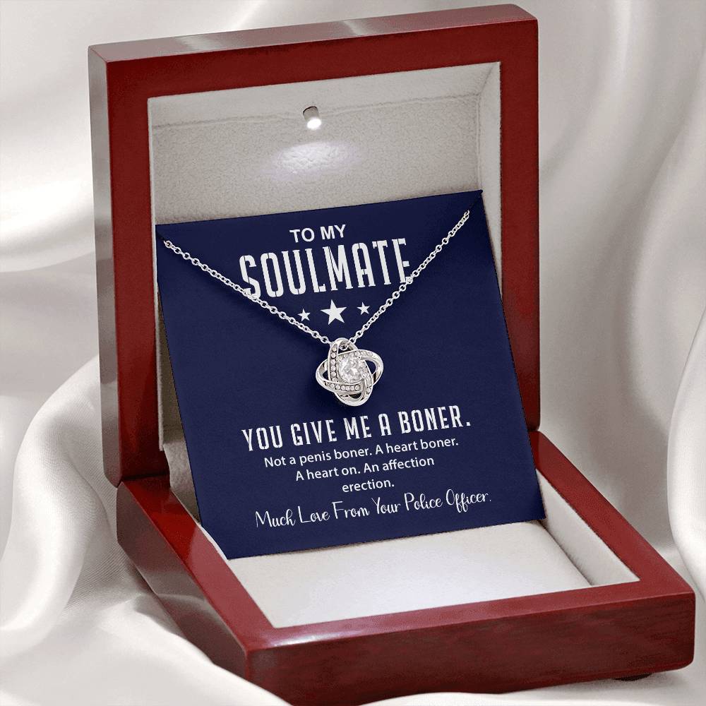 Funny Soulmate Necklace Gift from Police Officer