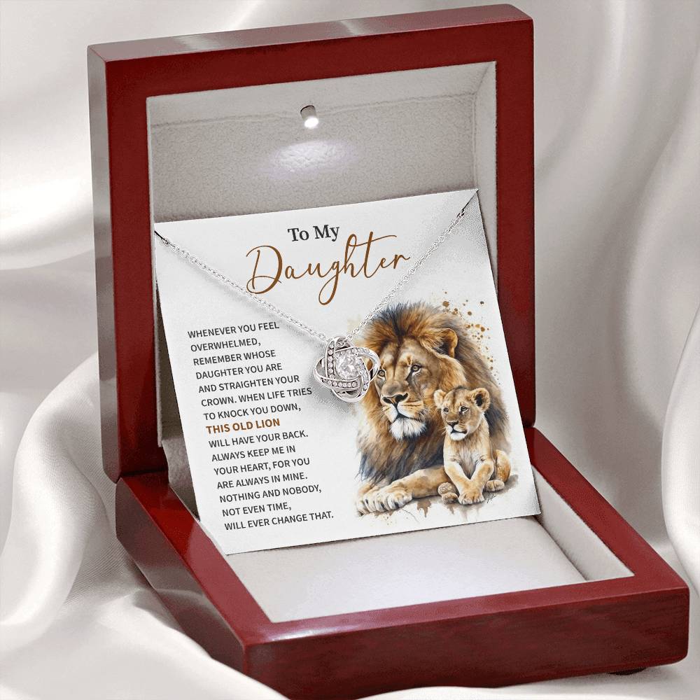 Lion Necklace Gift for Daughter from Dad – Strength & Love