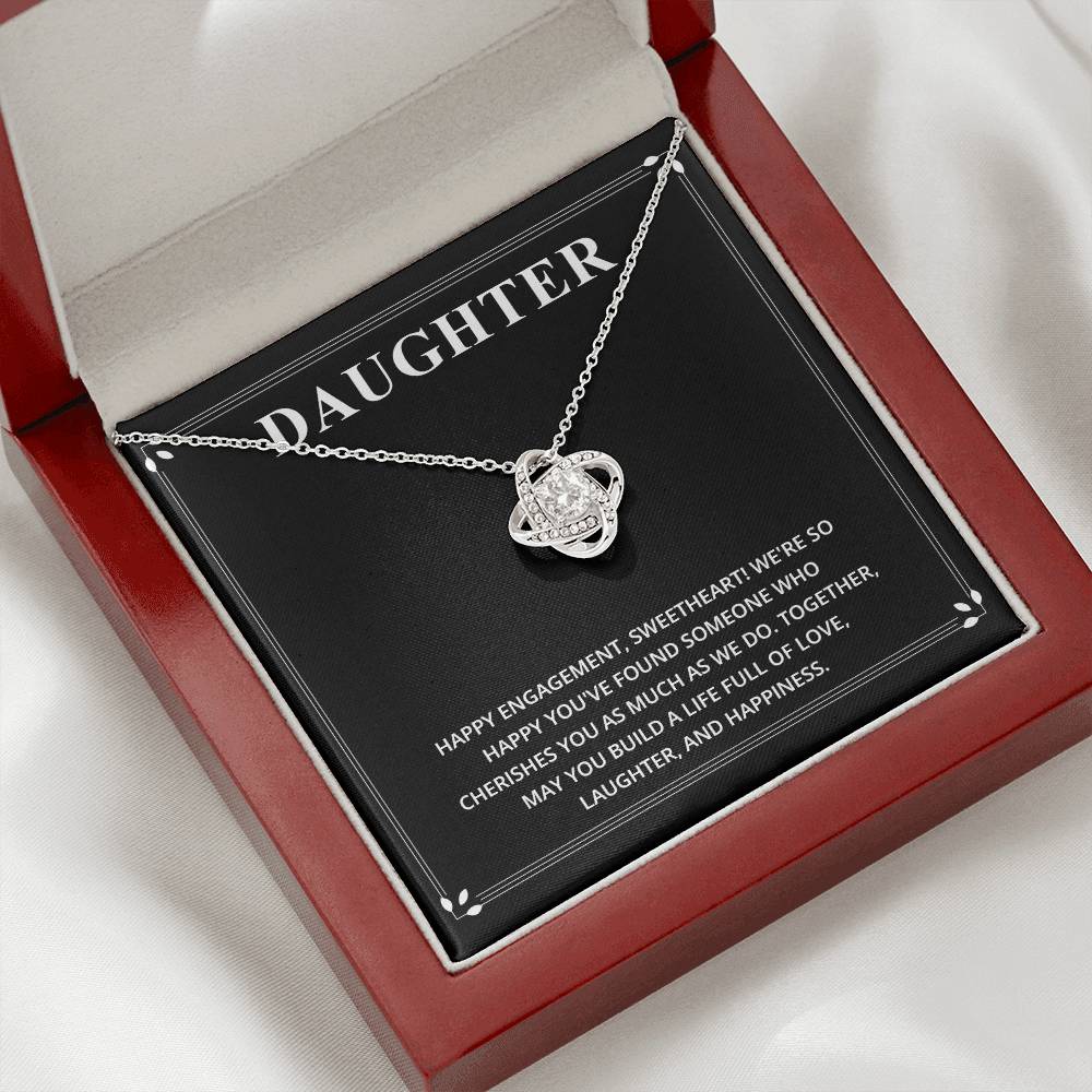 Daughter Happy Engagement Necklace Daughter Engagement Necklace Happy Engagement Gift For Daughter Sentimental Gift For Daughter’s Engagement Jewelry Gift For Daughter’s Engagement Daughter Love And Joy Gift Meaningful Engagement Gift For Daughter