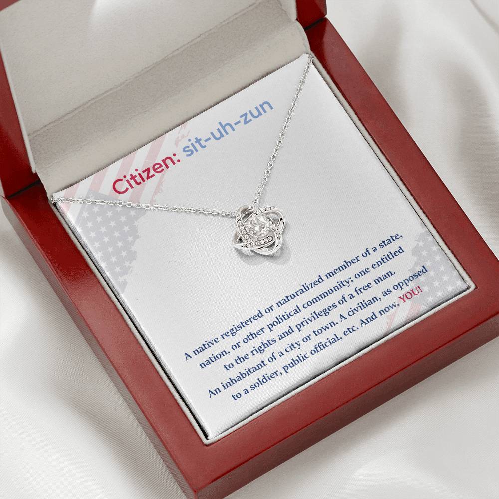 Citizen Necklace Citizen Necklace For New U.s. Citizen Gift For New American Citizen Necklace For Official U.s. Citizen Celebrate Your Freedom Necklace Necklace For U.s. Citizenship Journey Necklace With U.s. Citizen Message Gift For U.s. Citizenship