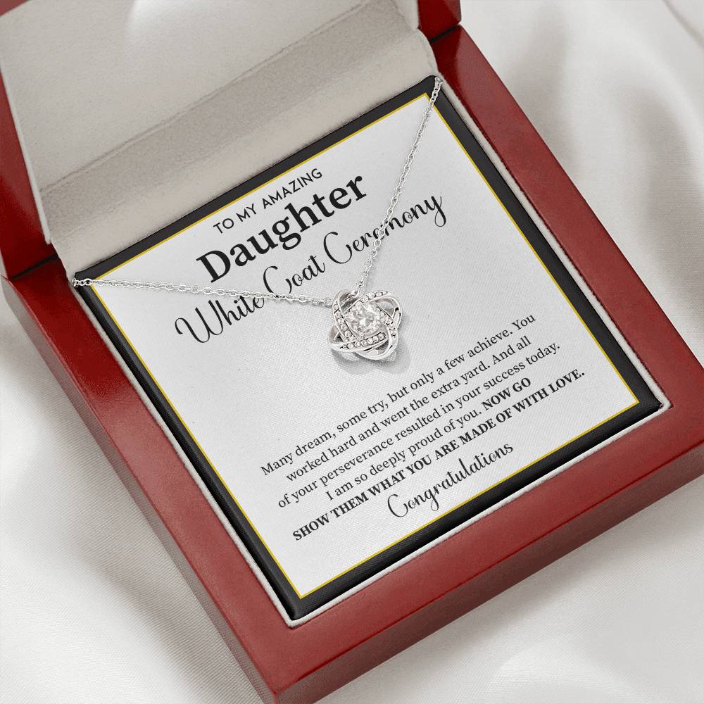White Coat Ceremony Gift For Daughter Necklace With Gift Box