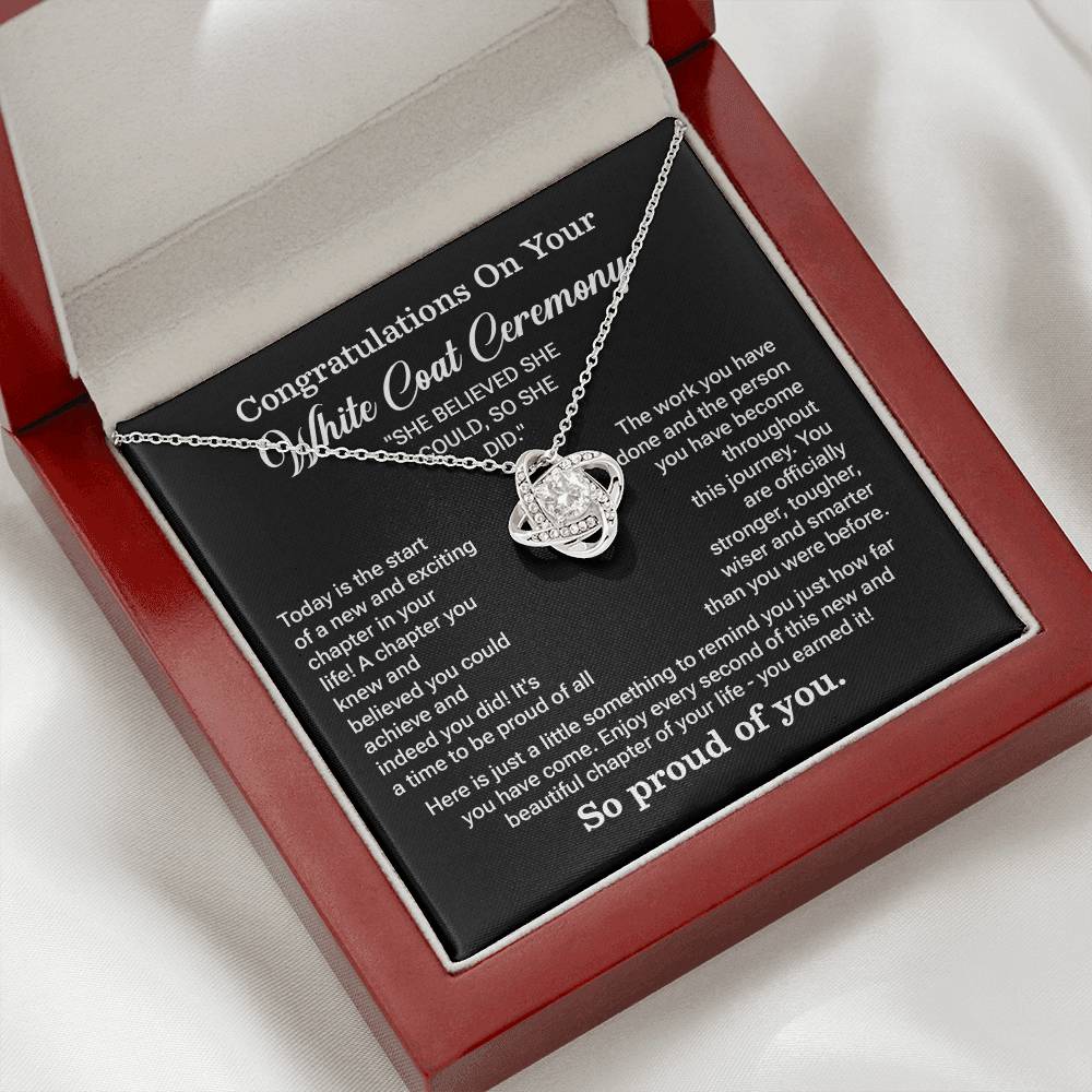 Congratulations On Your New White Coat Ceremony Congratulations Necklace White Coat Ceremony Inspirational Jewelry Gift New Chapter Necklace Meaningful Gift For Graduates Emotional Connection Necklace Motivational Jewelry