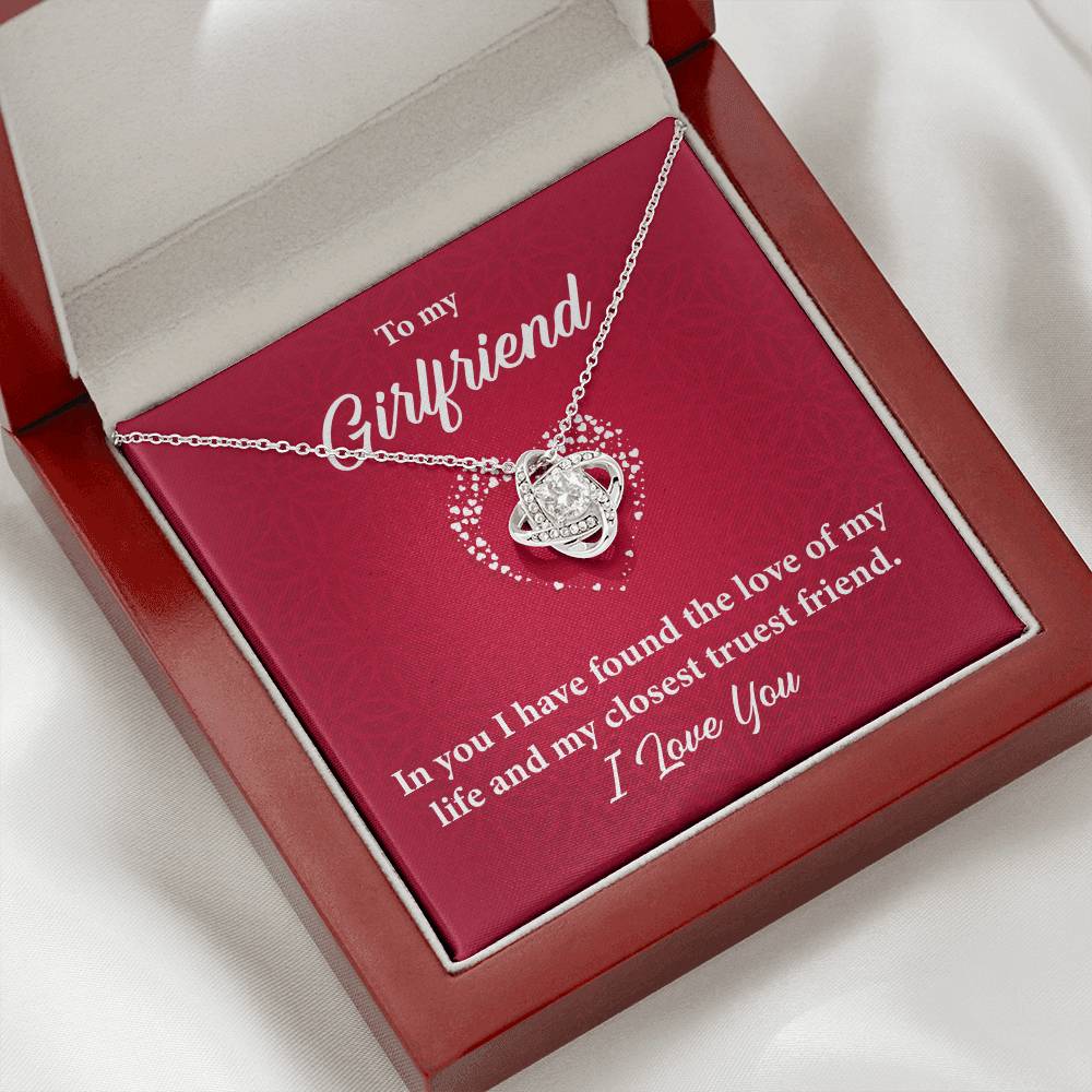Girlfriend Necklace Gift with Romantic Message Card