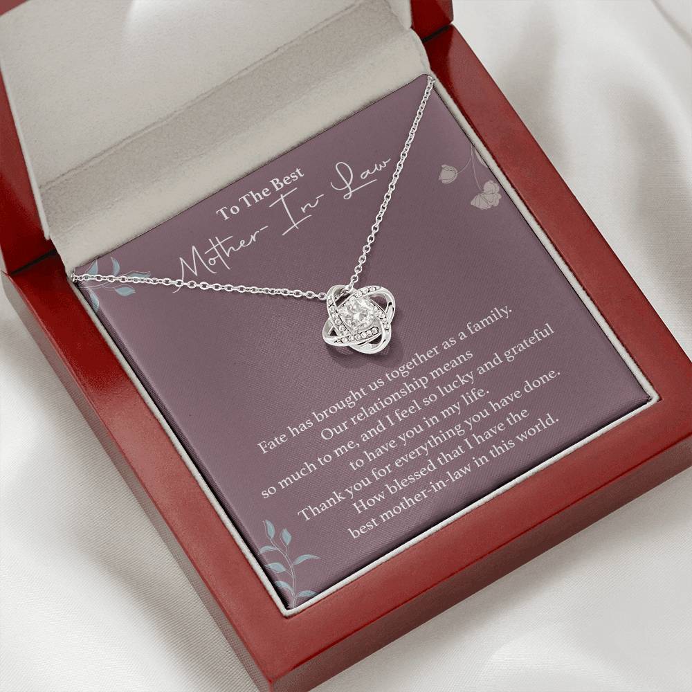 To The Best Mother-in-law Necklace Necklace For Thanking Mother-in-law Necklace For Mother-in-law On Wedding Day Necklace For Groom’s Mother Special Bond With Mother-in-law Necklace Sentimental Keepsake For Mother-in-law Best Mother-in-law Necklace Gift