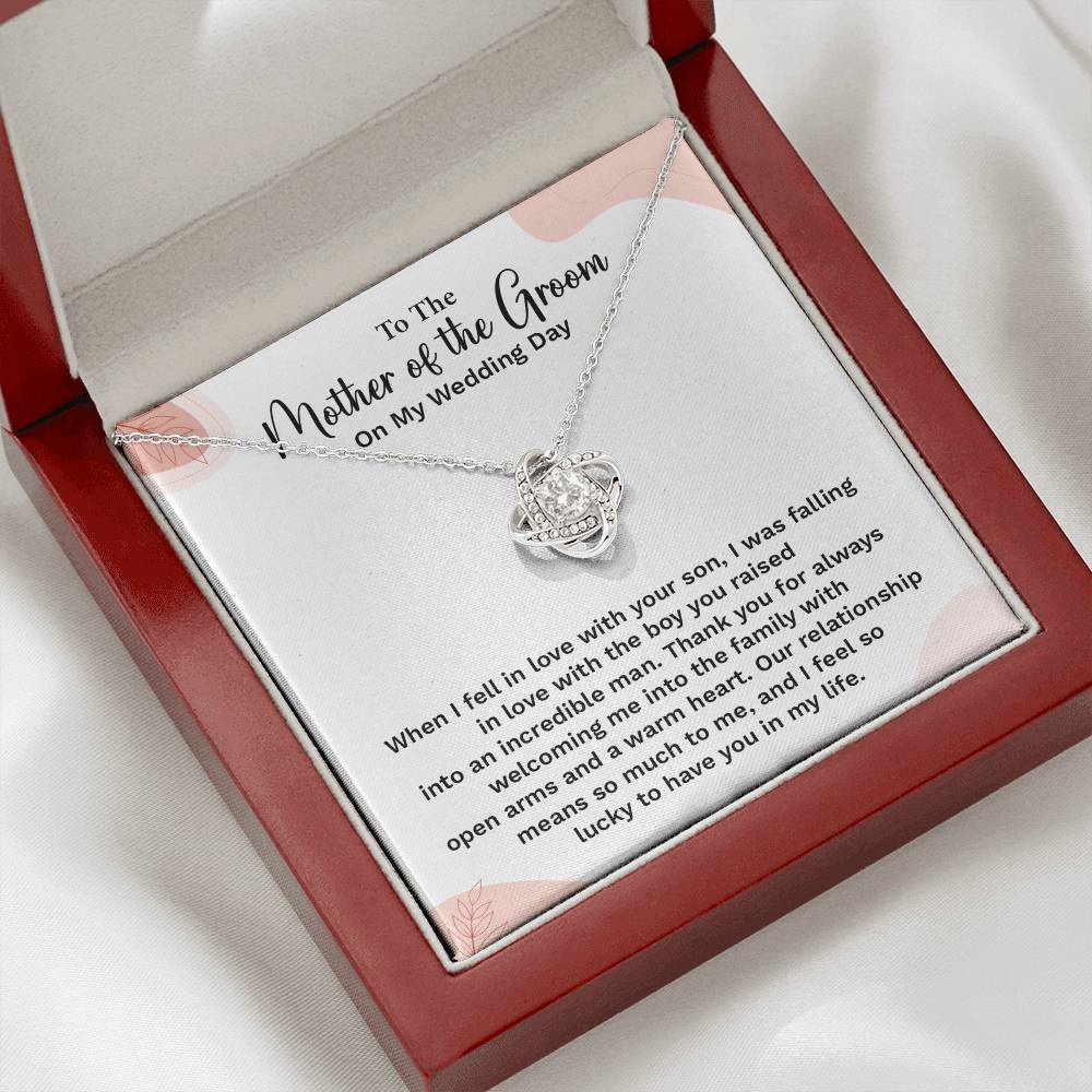 To the Groom's Mother on My Wedding Day Groom’s mother wedding gift Wedding necklace for mother-in-law Heartfelt message for groom’s mom Special gift for groom’s mom Necklace gift for groom’s mother on wedding day Meaningful gift for groom’s mother