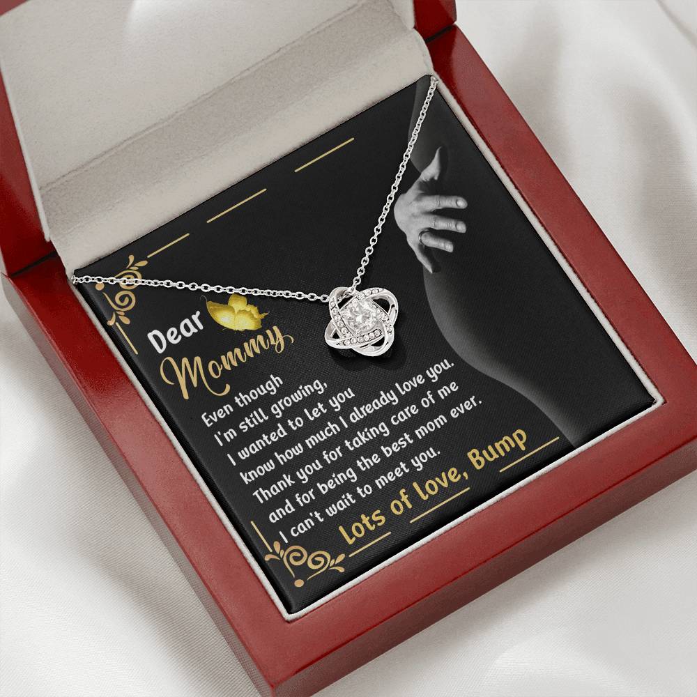 Dear Mommy Necklace Gift, Special Mother's Day Gifts, Birthday Gift, Jewelry Necklace For Mom, New Mommy Gift For First Mother's Day, Pregnancy Jewelry Necklace With A Meaningful Message Card And Box.