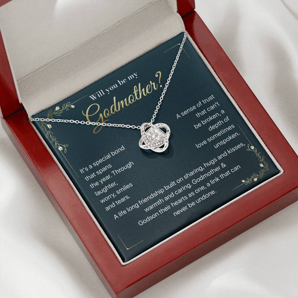 Will you be my Godmother Endless Support Necklace Bright Future Necklace Faithful Godmother Jewelry Strength In Unity Necklace Empowering Presence Jewelry Enduring Bond Necklace Emotional Support Pendant Inspirational Connection Jewelry