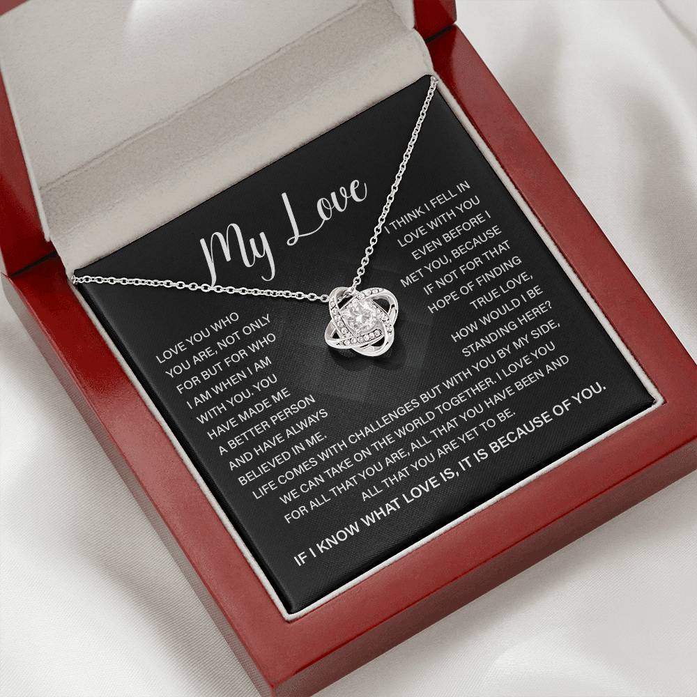 Romantic Necklace Gift for Her With Message & Luxury Box