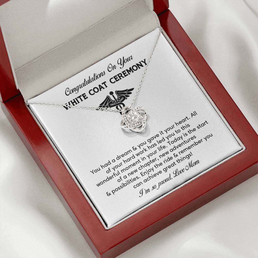 Congratulations On Your White Coat Ceremony Necklace White Coat Ceremony Necklace Gift Congratulations White Coat Ceremony Jewelry White Coat Graduation Necklace Gift New Adventures Necklace Gift  Proud Of You Mom Gift Necklace