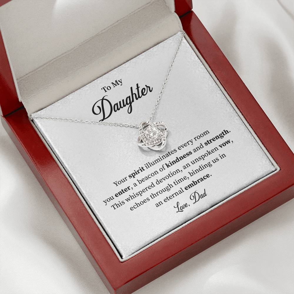 Dad to Daughter Necklace Gift with Message Card