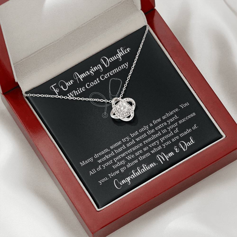 To Our Amazing Daughter On Your White Coat Ceremony Best Wishes Necklace You Are Amazing Necklace Personal Growth Jewelry Motivational Jewelry For New Beginnings Emotional Connection Necklace Meaningful Gift From Parents Congratulations Necklace