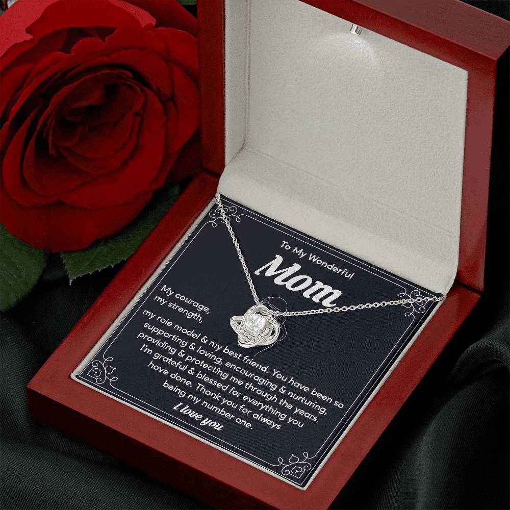 To My Wonderful Mom, Wonderful Mom Pendant Heartfelt Necklace For Her Sweet Pendant Thank You Gift For Support To My Best Friend Mom Jewelry Special Pendant For A Supportive Mom Sentimental Jewelry Thoughtful Necklace