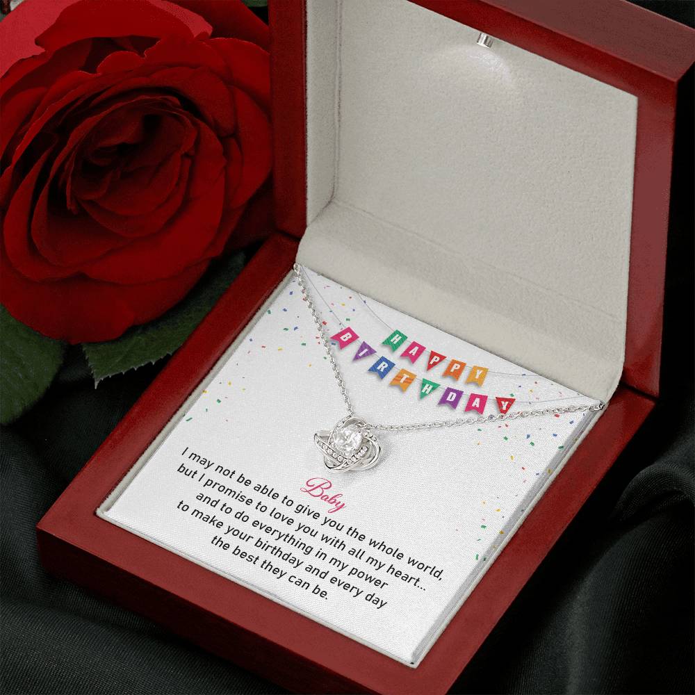 Birthday Necklace Gift for Girlfriend with Love Card