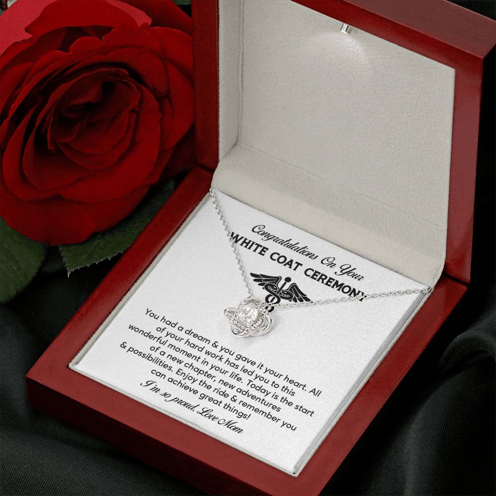 Congratulations On Your White Coat Ceremony Necklace White Coat Ceremony Necklace Gift Congratulations White Coat Ceremony Jewelry White Coat Graduation Necklace Gift New Adventures Necklace Gift  Proud Of You Mom Gift Necklace