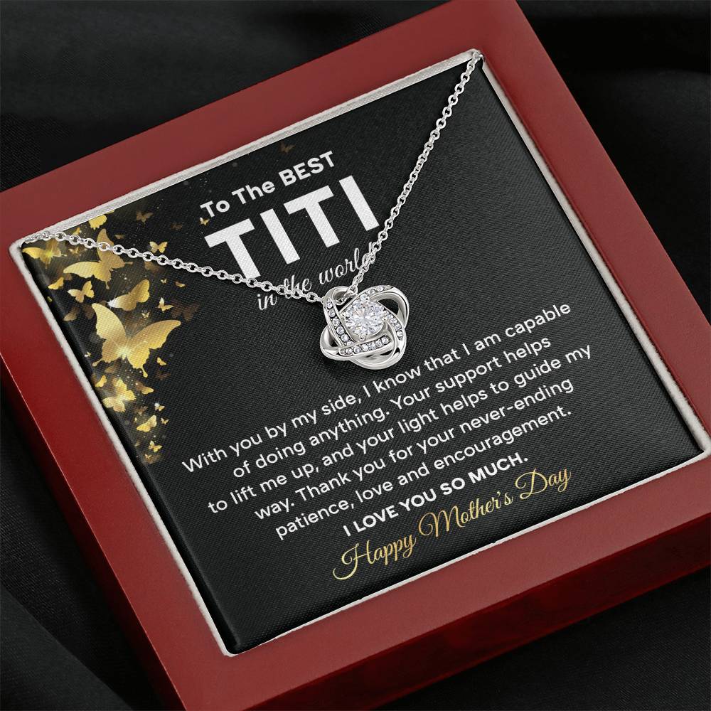 To The Best Titi Necklace Of Endless Love For Her Thank You For Everything Gift Celebrating An Amazing Day Forever My Titi Necklace Inspiration Necklace Loving Titi Mother’s Day Gift Heartfelt Message With Necklace Gift