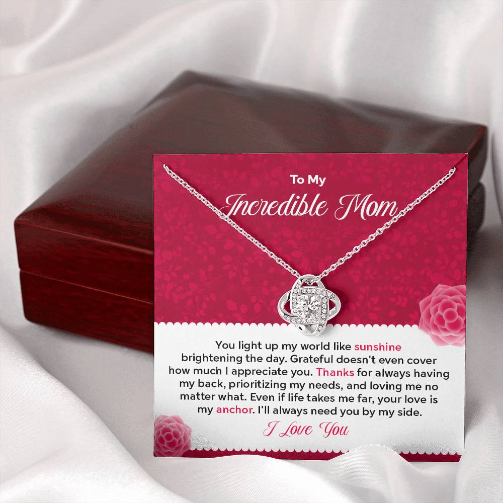 Mother Necklace Gift with Heartfelt Card