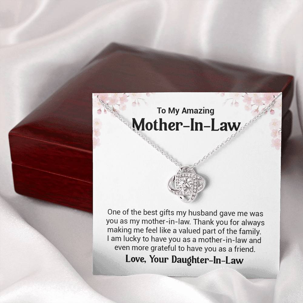 Mother-in-Law Necklace from Bride with Thank You Note