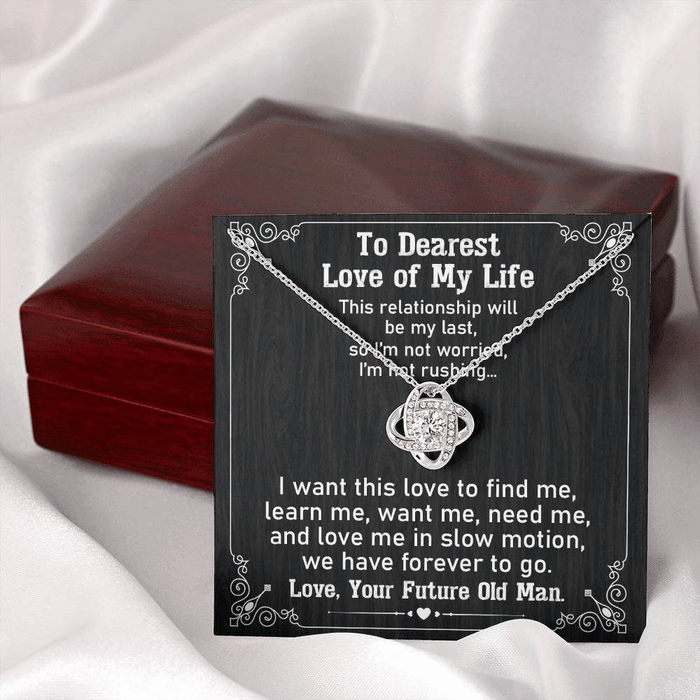 To My Love of My Life Necklace Gift With Message Card