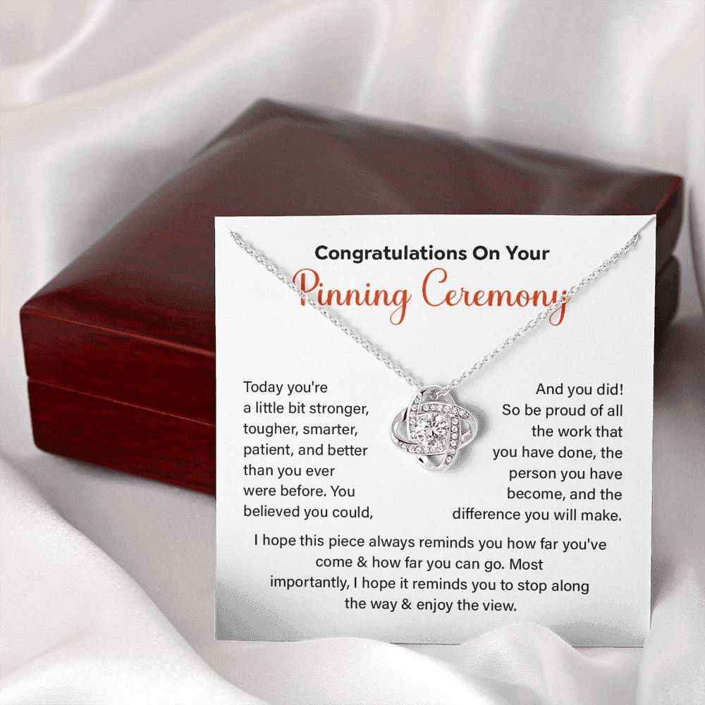 Congratulations On Your Pinning Ceremony Strength And Determination Jewelry Enjoy The View Necklace Best Wishes Necklace Path To Success Necklace Personal Growth Jewelry Motivational Jewelry For New Beginnings Meaningful Gift For Graduates