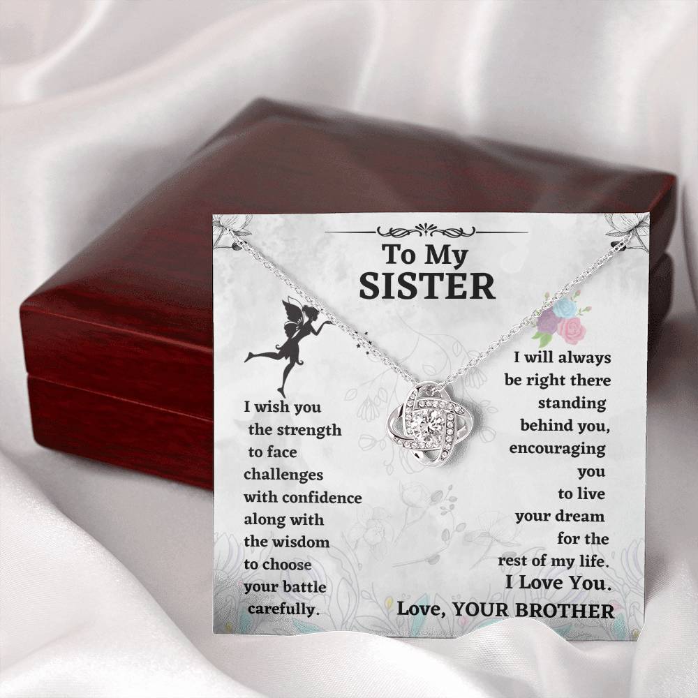 Sister Gift from Brother – Love Knot Necklace