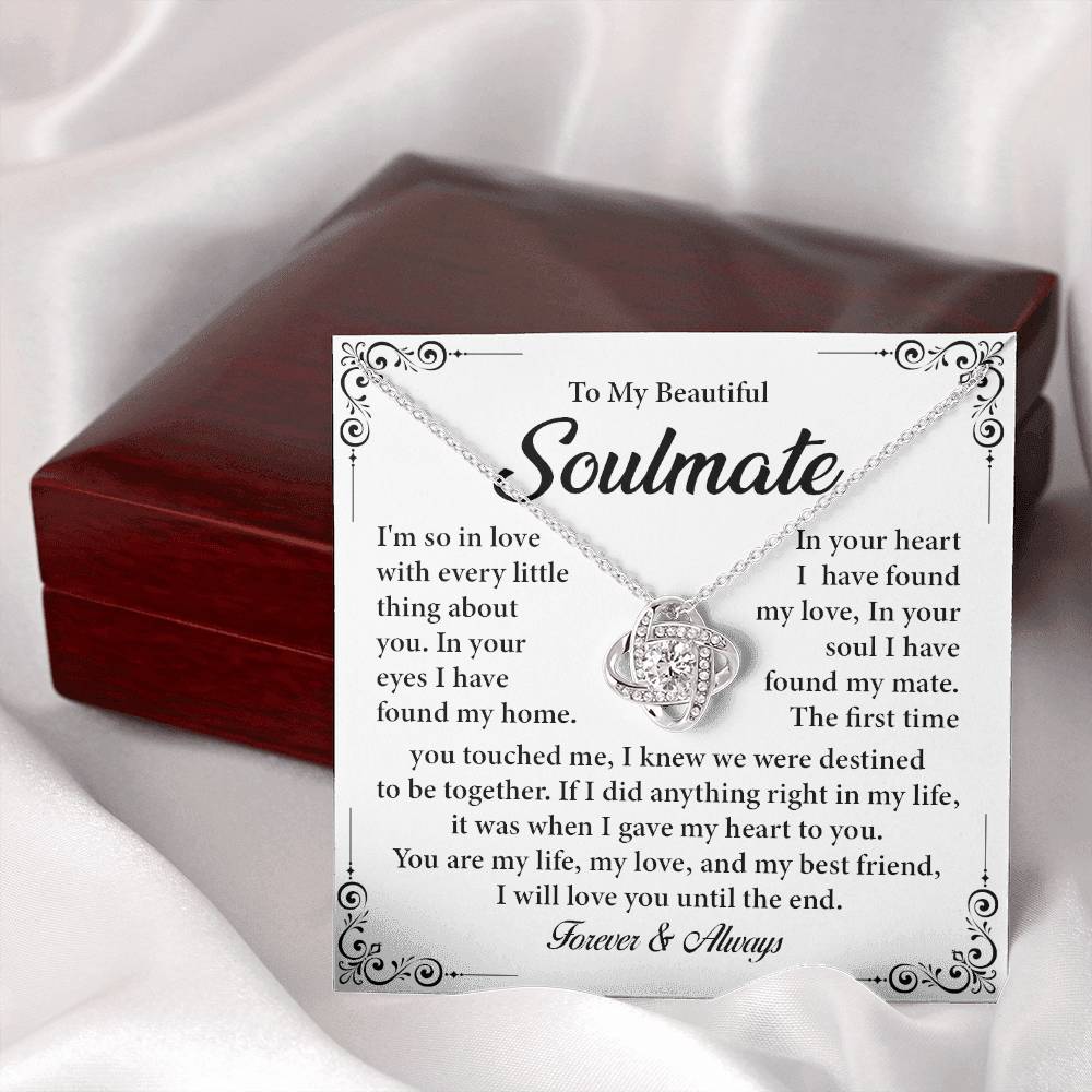 Soulmate Necklace Gift with Message Card & Gift Box