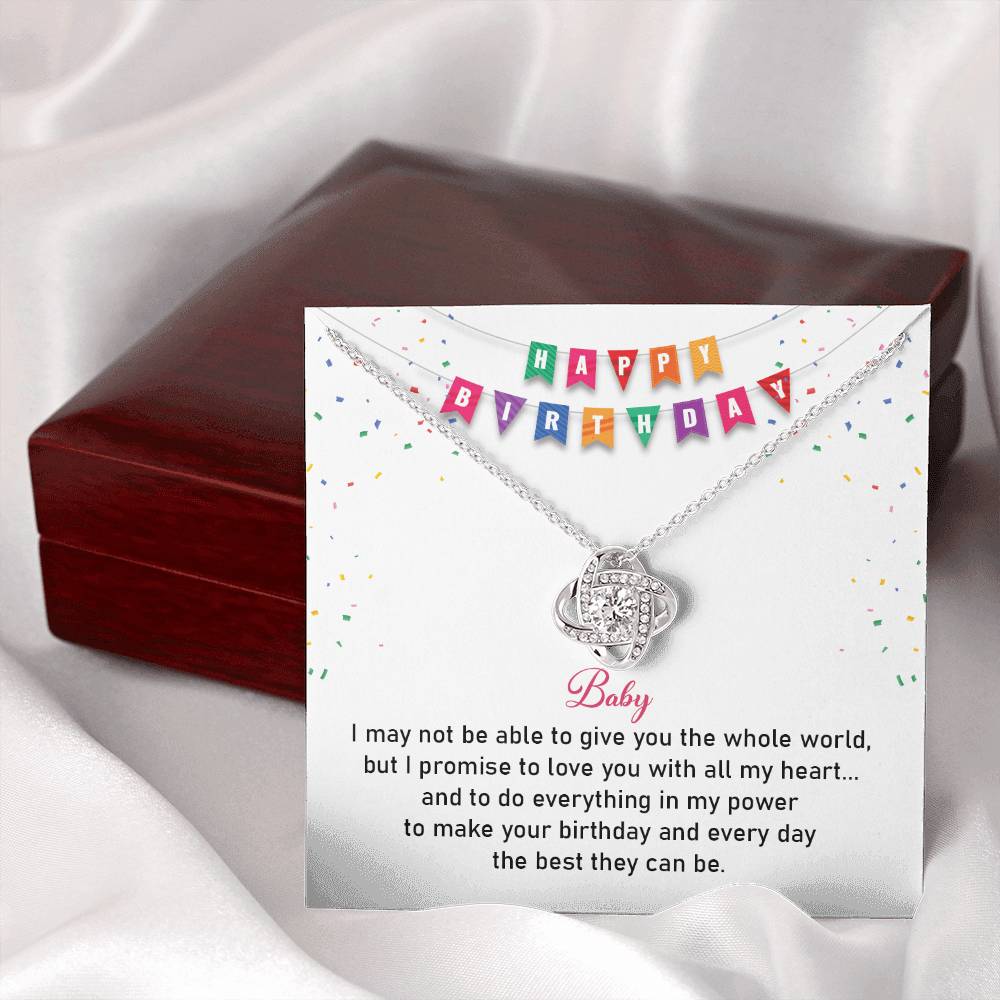Birthday Necklace Gift for Girlfriend with Love Card