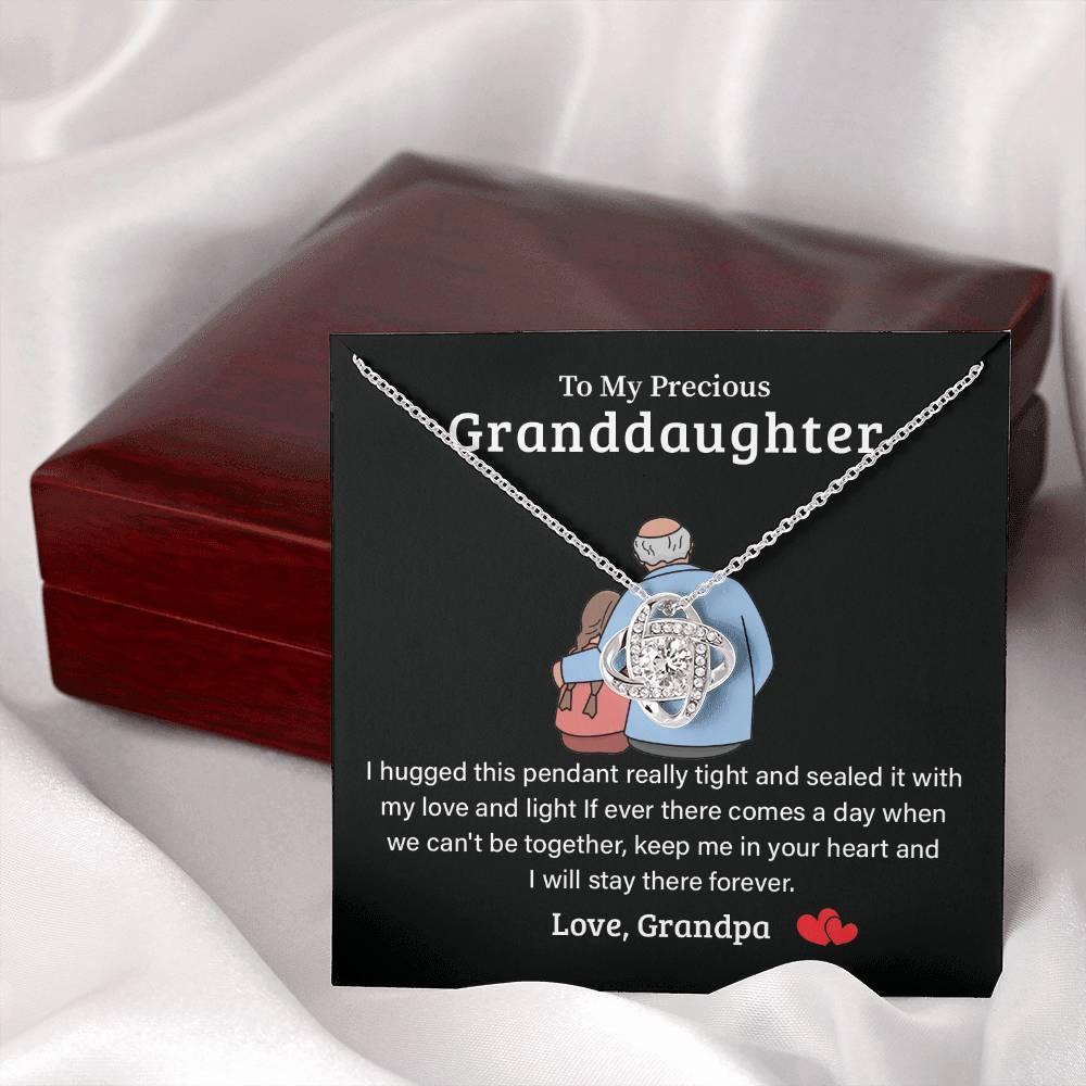 Granddaughter Gift from Grandpa – Pendant with Message Card