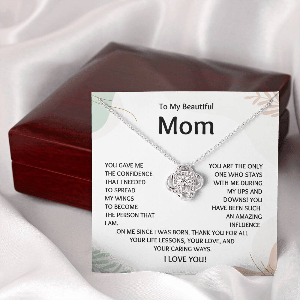 To My Beautiful Mom Necklace – Heartfelt Gift