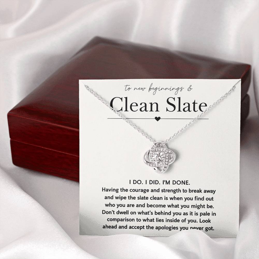 To new beginnings of clean slate