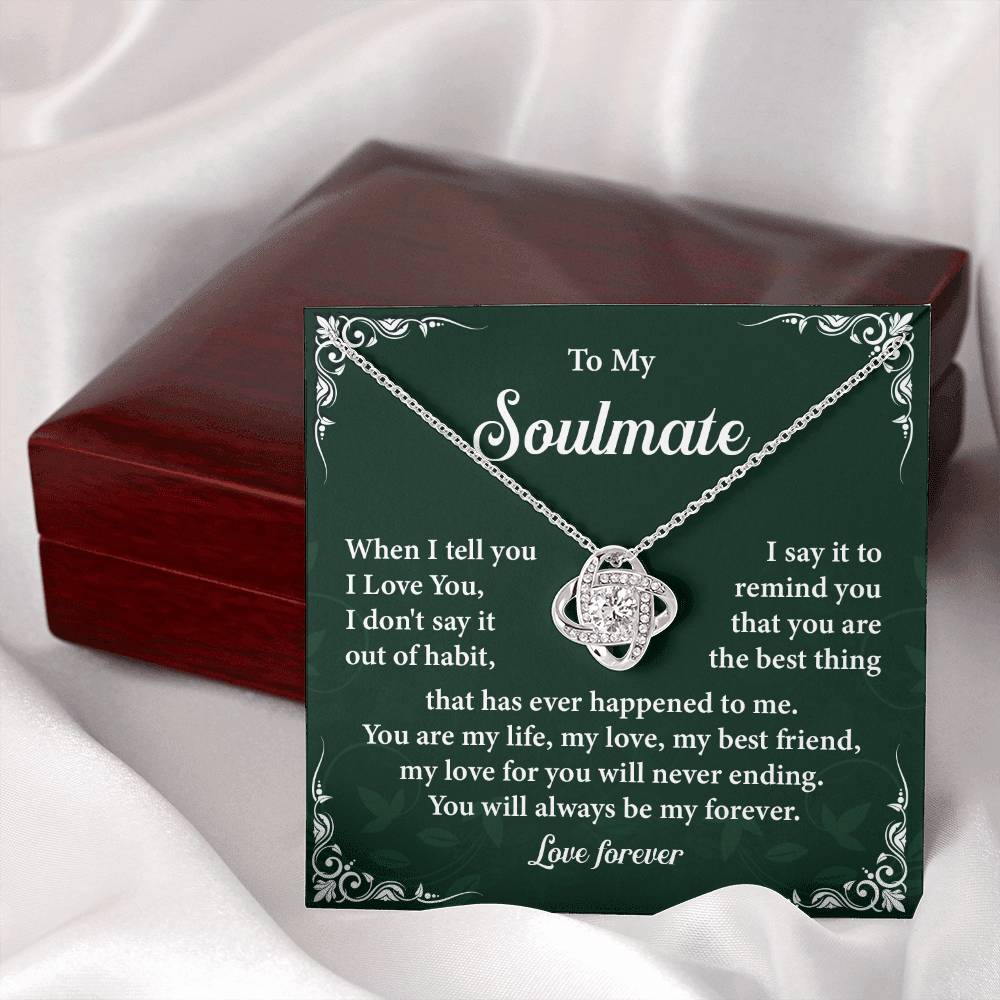 Soulmate Necklace Gift for Her – Message Card Box