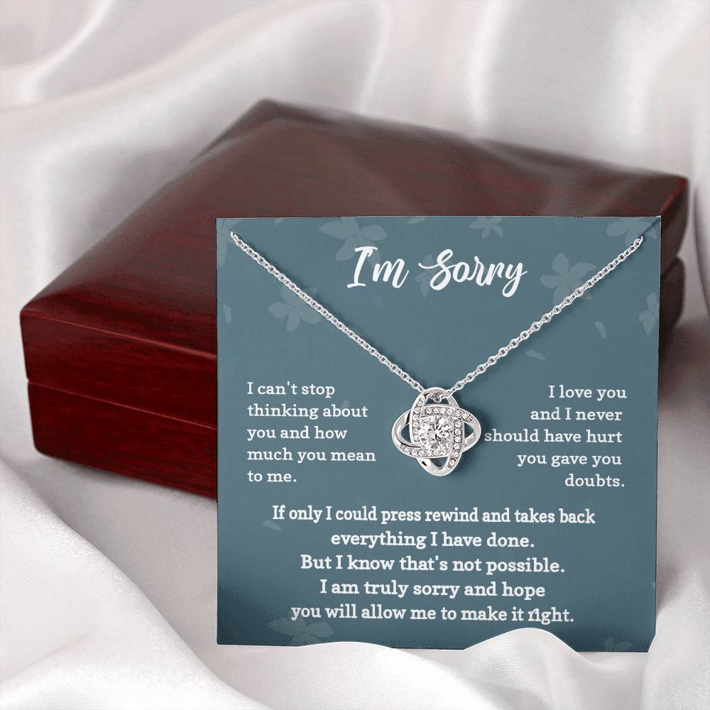 Apology Necklace Gift with I’m Sorry Message Card