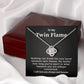 Twin Flame Necklace Gift for Soulmate With Message Card