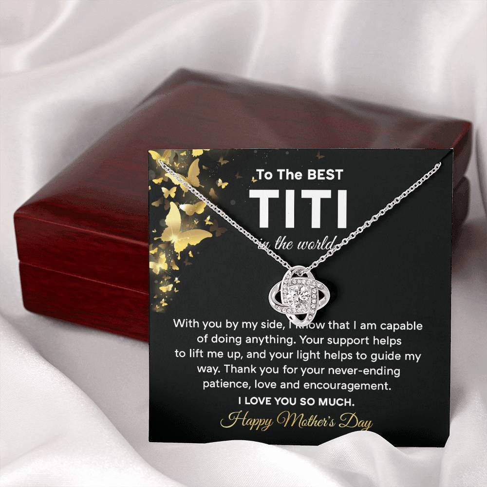 To The Best Titi Necklace Of Endless Love For Her Thank You For Everything Gift Celebrating An Amazing Day Forever My Titi Necklace Inspiration Necklace Loving Titi Mother’s Day Gift Heartfelt Message With Necklace Gift