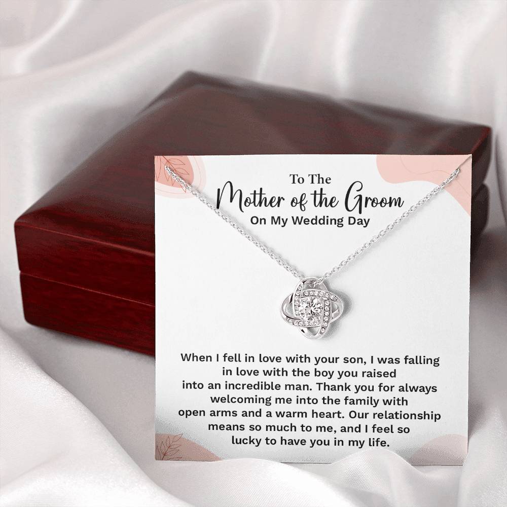 To the Groom's Mother on My Wedding Day Groom’s mother wedding gift Wedding necklace for mother-in-law Heartfelt message for groom’s mom Special gift for groom’s mom Necklace gift for groom’s mother on wedding day Meaningful gift for groom’s mother