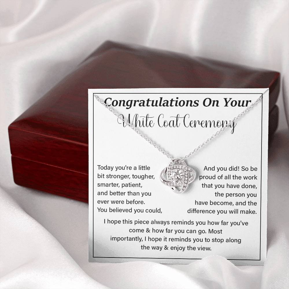 Congratulations On Your White Coat Ceremony Enjoy The View Necklace Best Wishes Necklace Personal Growth Jewelry  Motivational Jewelry Daily Inspiration Necklace Meaningful Gift For Graduates Congratulations Necklace