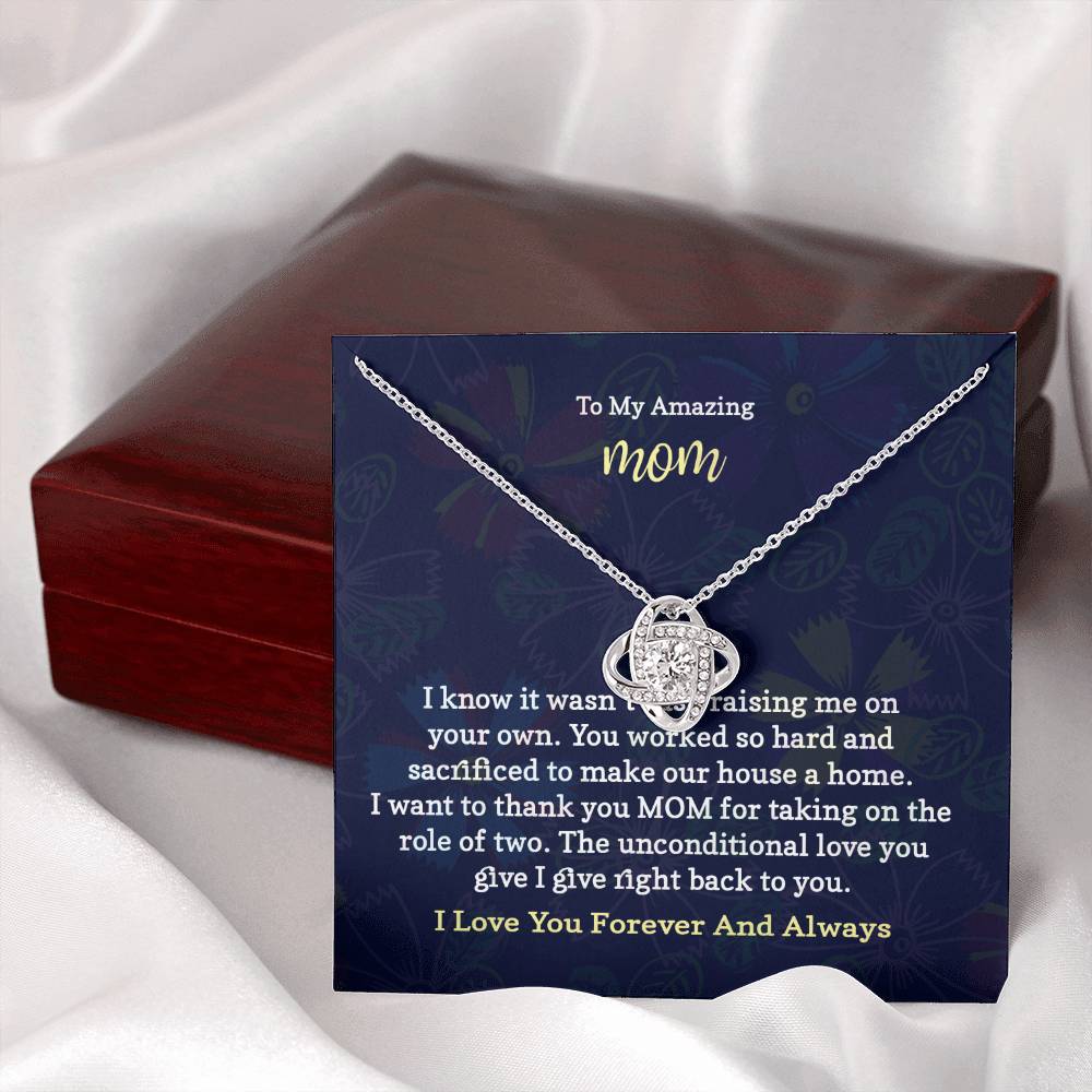 Single Mom Necklace Gift From Daughter and Son