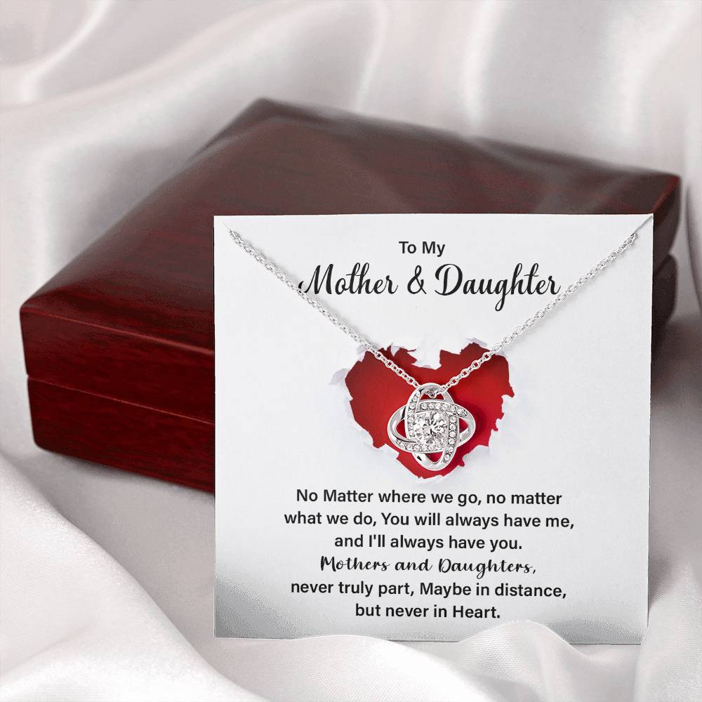 Mother and Daughter Necklace Gift – with Gift Box