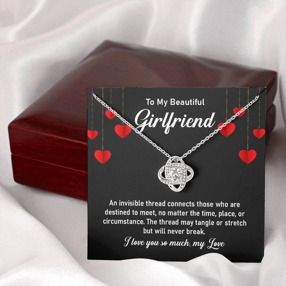 To My Beautiful Girlfriend – Necklace with Message Card