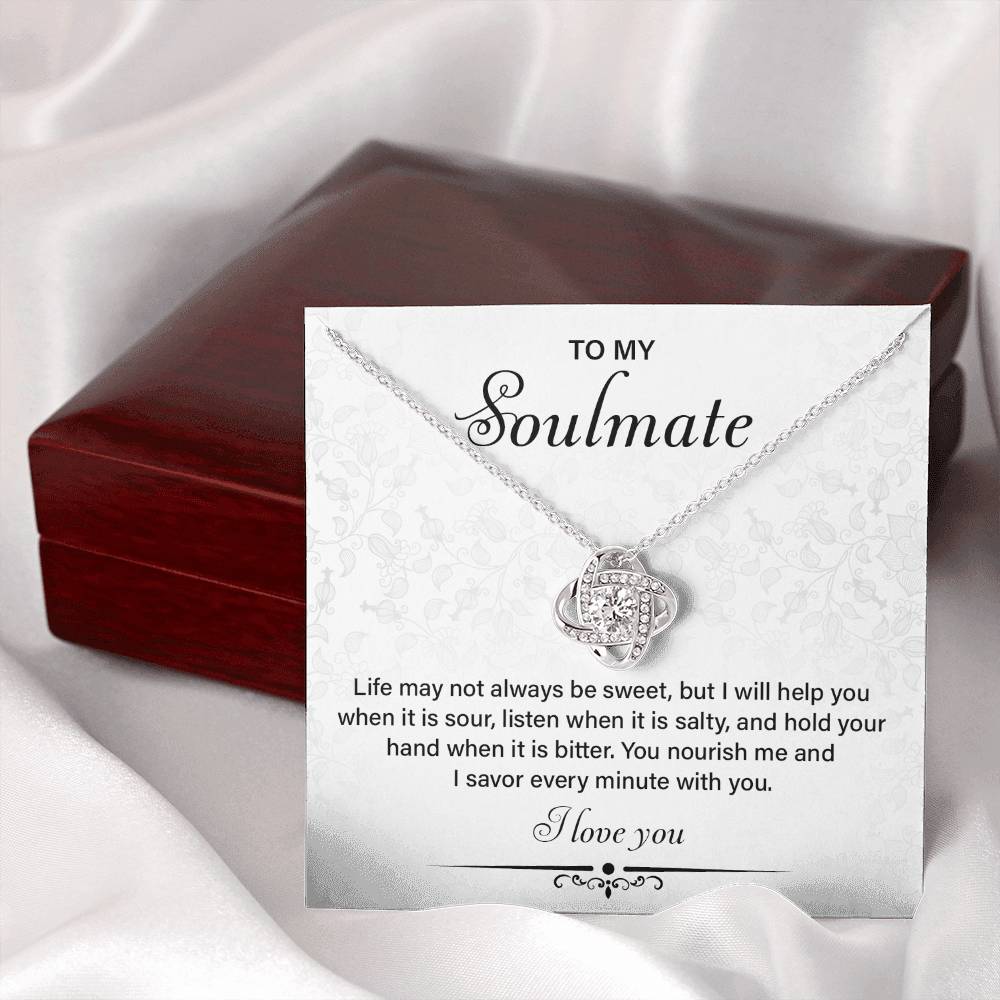 Soulmate Necklace Gift for Her – Card & Gift Box