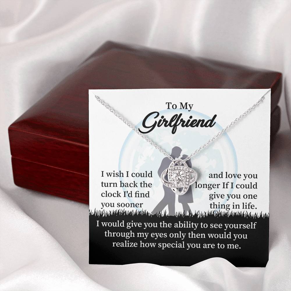 Girlfriend Necklace Gift with Message Card and Gift Box